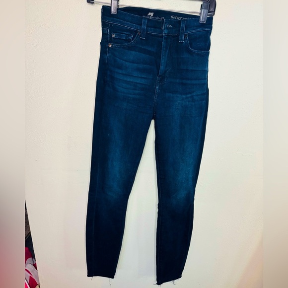7 for all mankind high waist ankle skinny size 24 - Picture 1 of 10